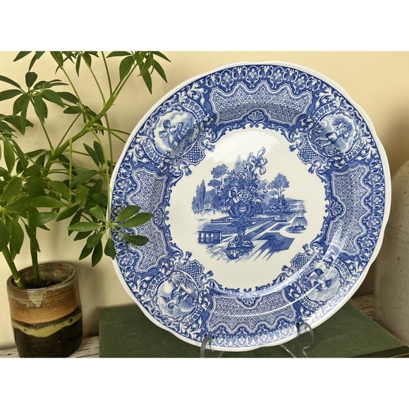 Vintage SPODE England Blue Room Collection  10.5"  Dinner Plate "Seasons" - Picture 5 of 10